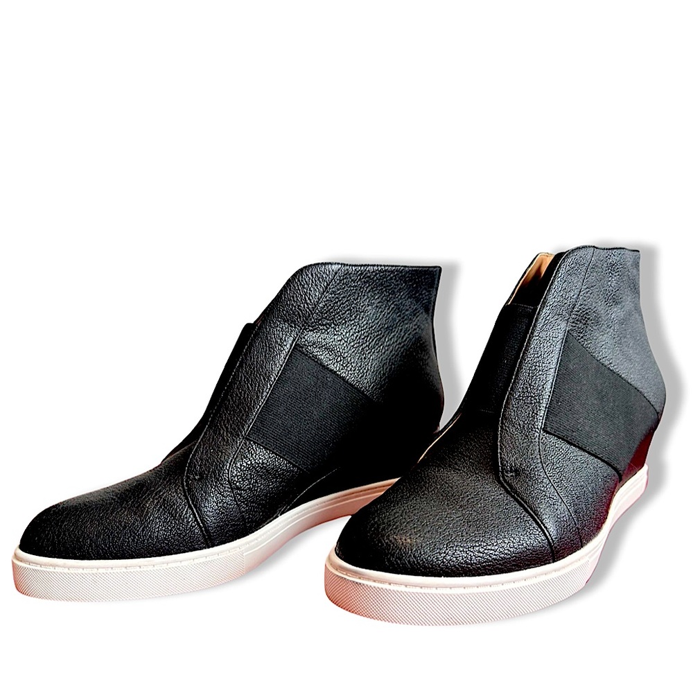 Linea Paolo Black Wedge Sneakers